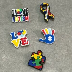 Autism Awareness Croc Charm Set